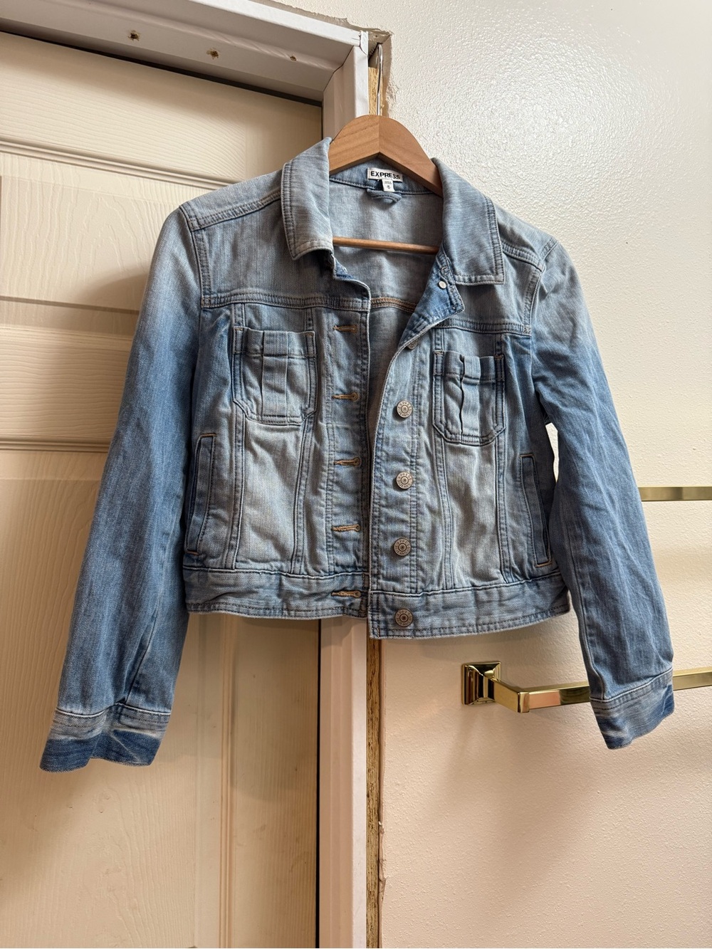 Express Faded Blue Denim Jacket